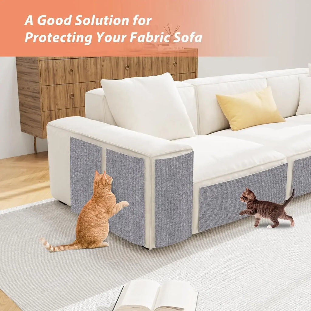 Self-Adhesive Trimmable Cat Scratching Mat - Sofa Protector for Indoor Cats