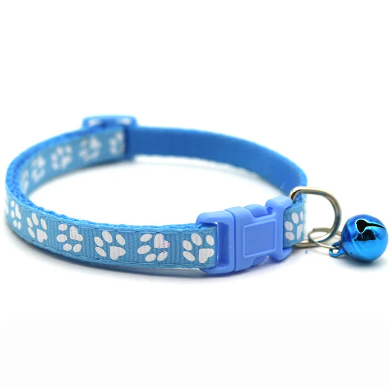 Adjustable Cat Collar Bell Necklace Kitten Puppy Colorful