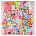 Pet collar and accessories set, mixed pastel charms and loops, 15-piece assortment