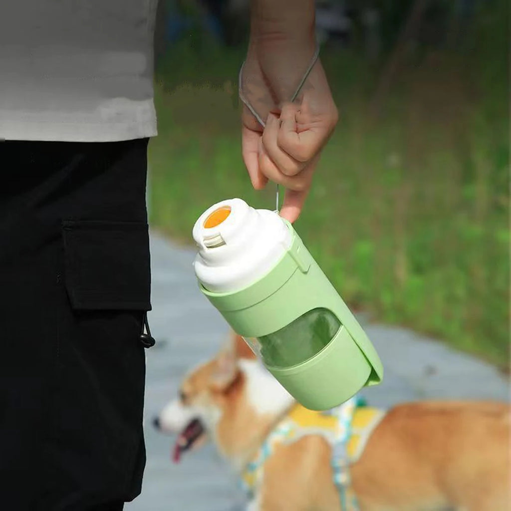 Portable Pet Water & Food Bottle for Outdoor Travel