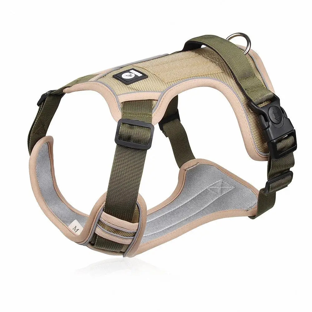 Army Reflective Oxford Dog Harness Vest Training Large | PawJoyKwT