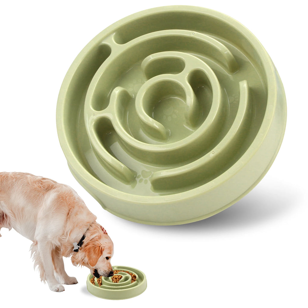 Eco Non-Slip Anti-Gulping Slow Feeder Dog Bowl All Sizes