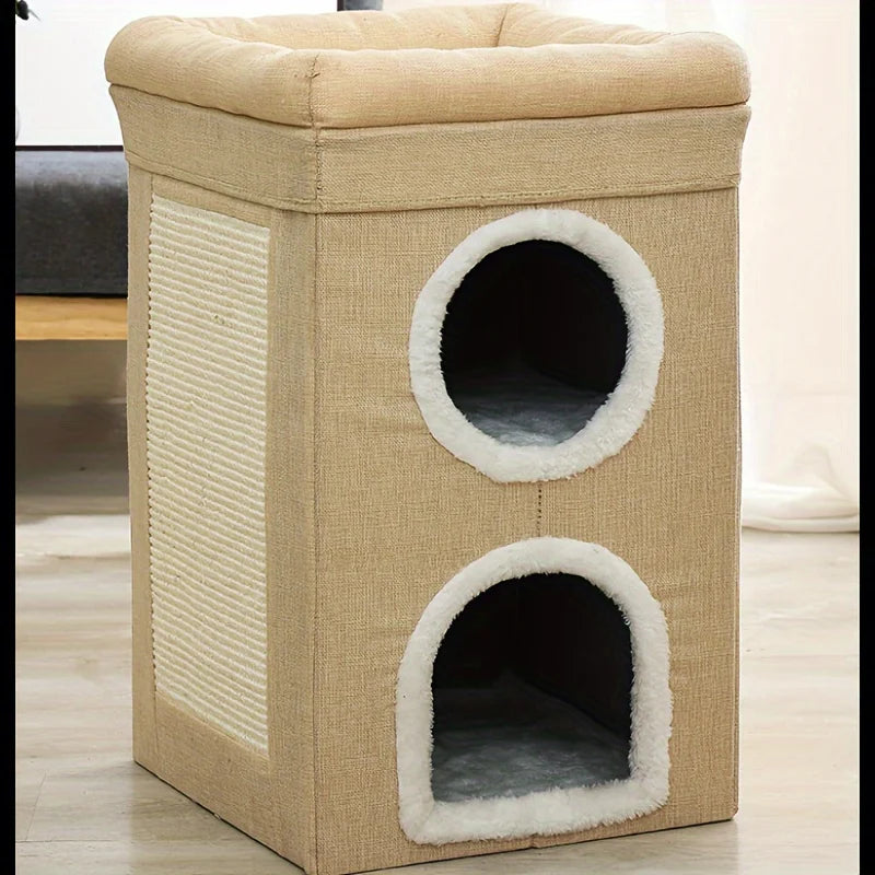 Washable Foldable Cozy Cat Bed Nest Indoor Scratching Pad