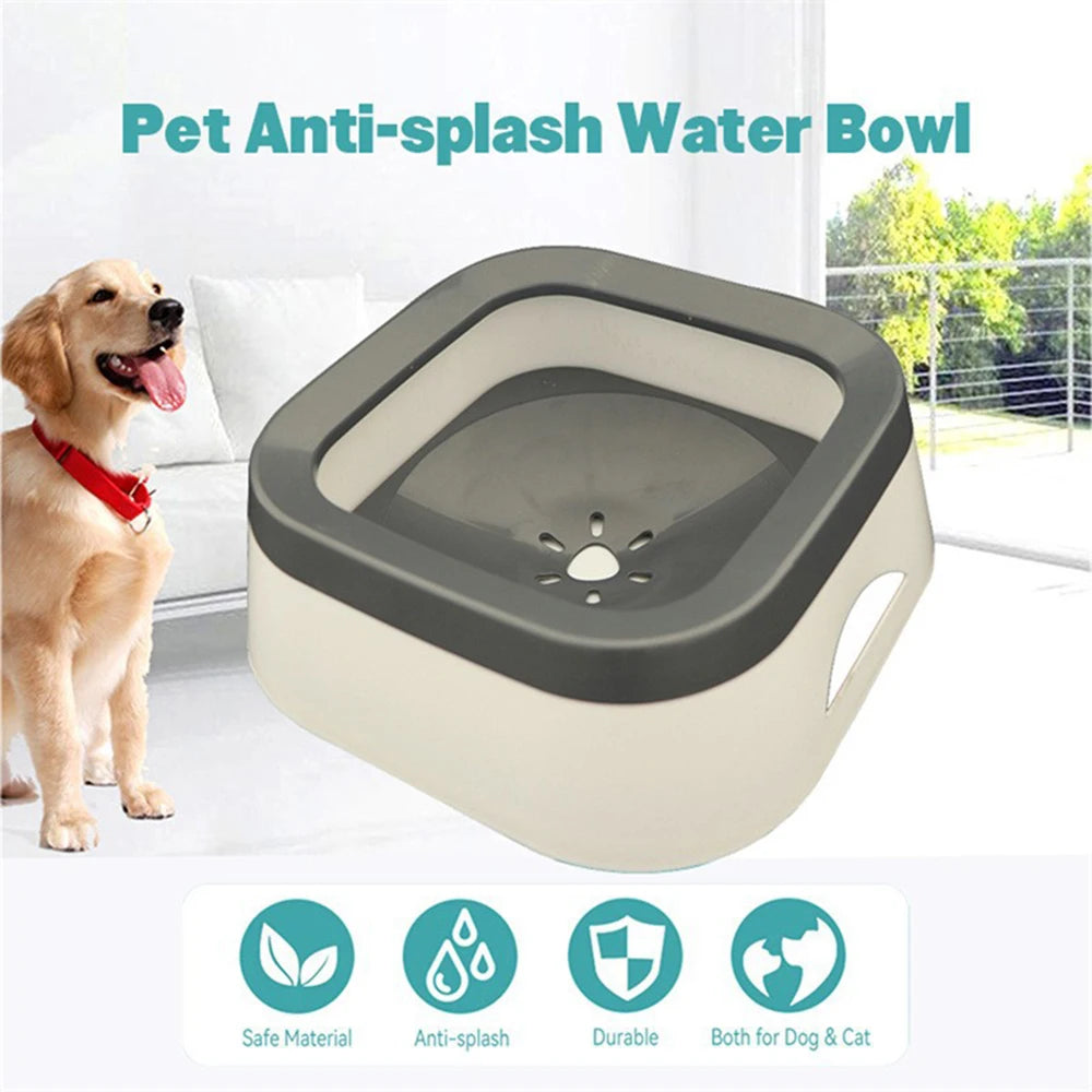 Splash-Proof Floating Water Bowl for Dogs & Cats