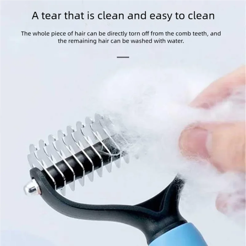 Dog Cat Hair Remover Brush for Matted and Curly Coats