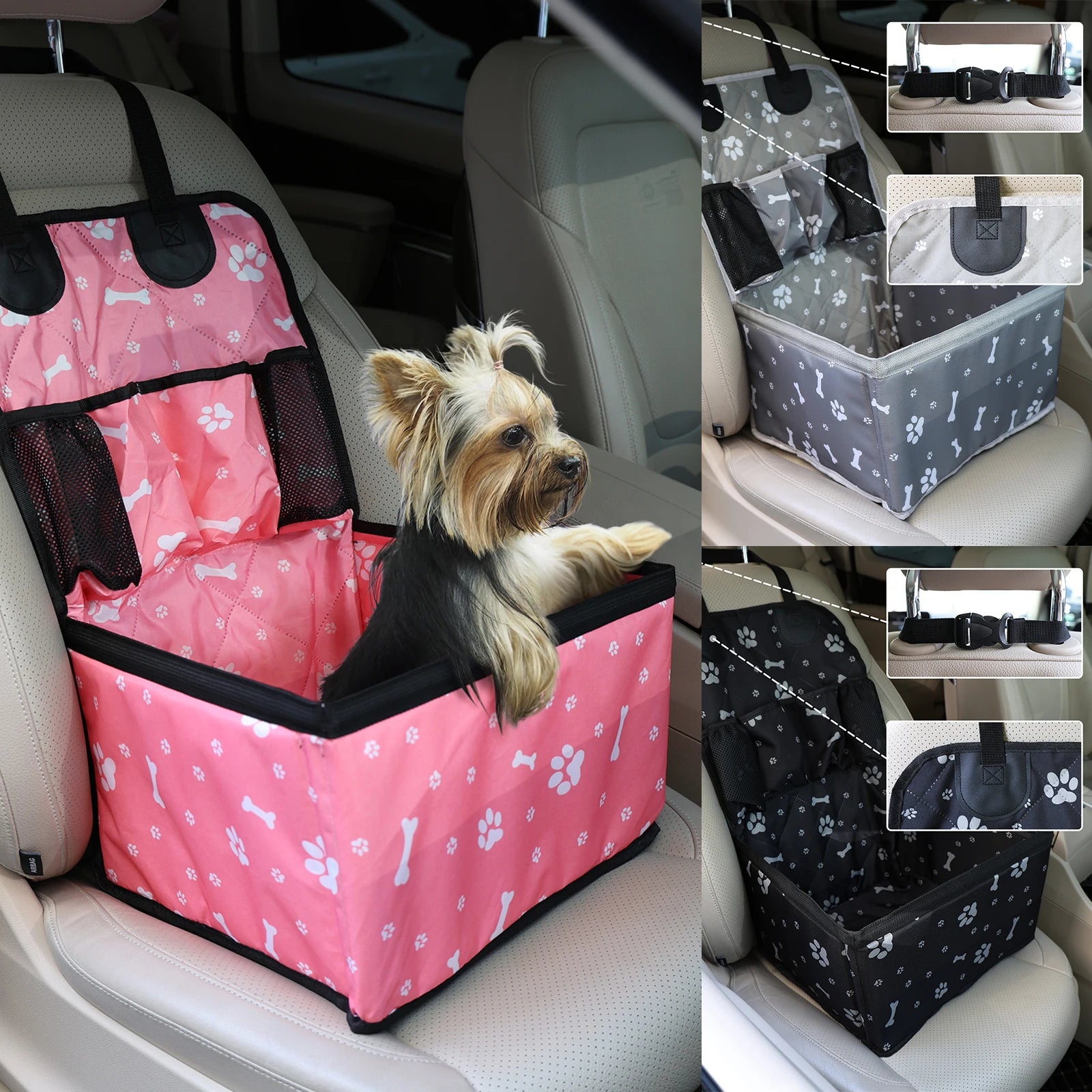 Pet Dog Car Seat Storage Pockets Universal Cover Non-Slip Travel Mat