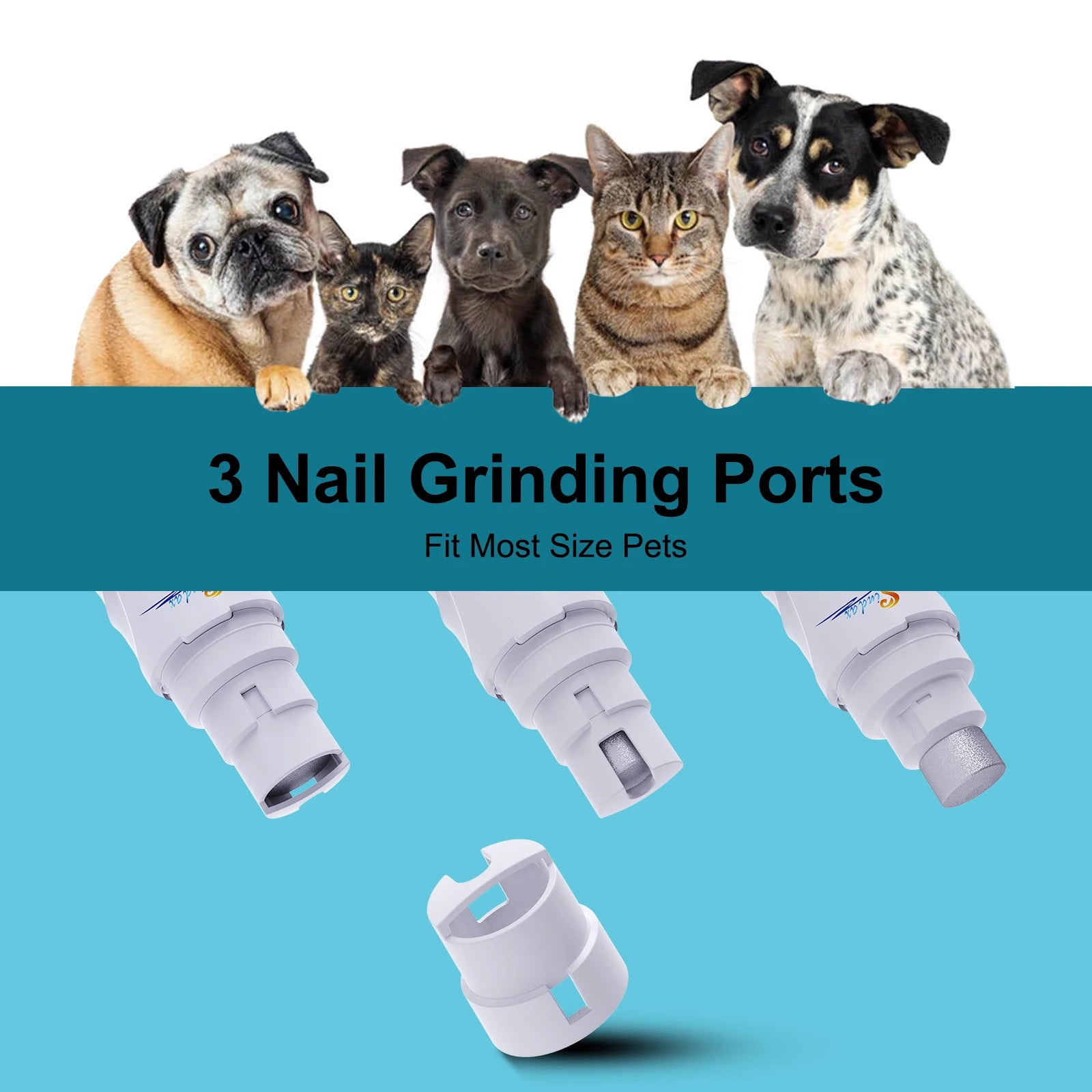 USB Rechargeable Electric Dog Nail Grinder 2-Speed
