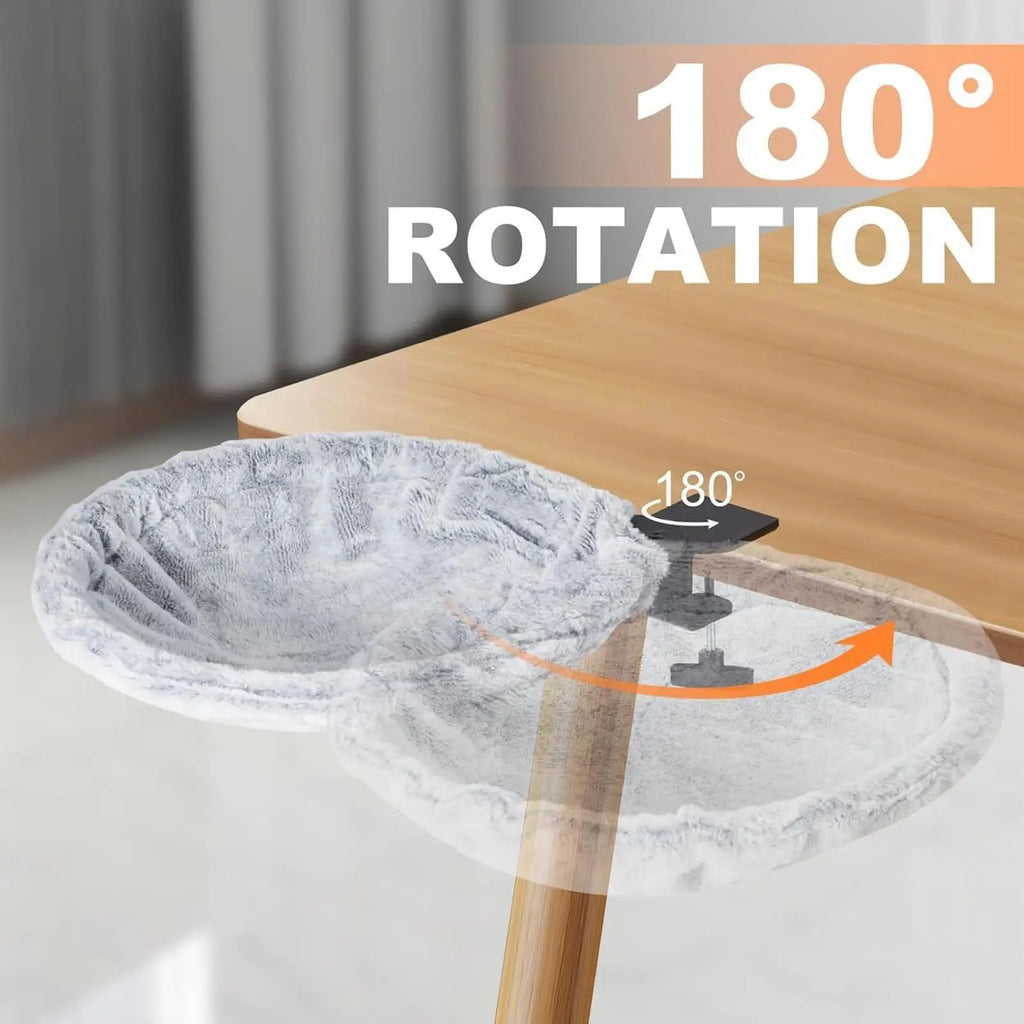 Rotating Cat Desk Hammock Bed Ergonomic Indoor Sleeping Perch