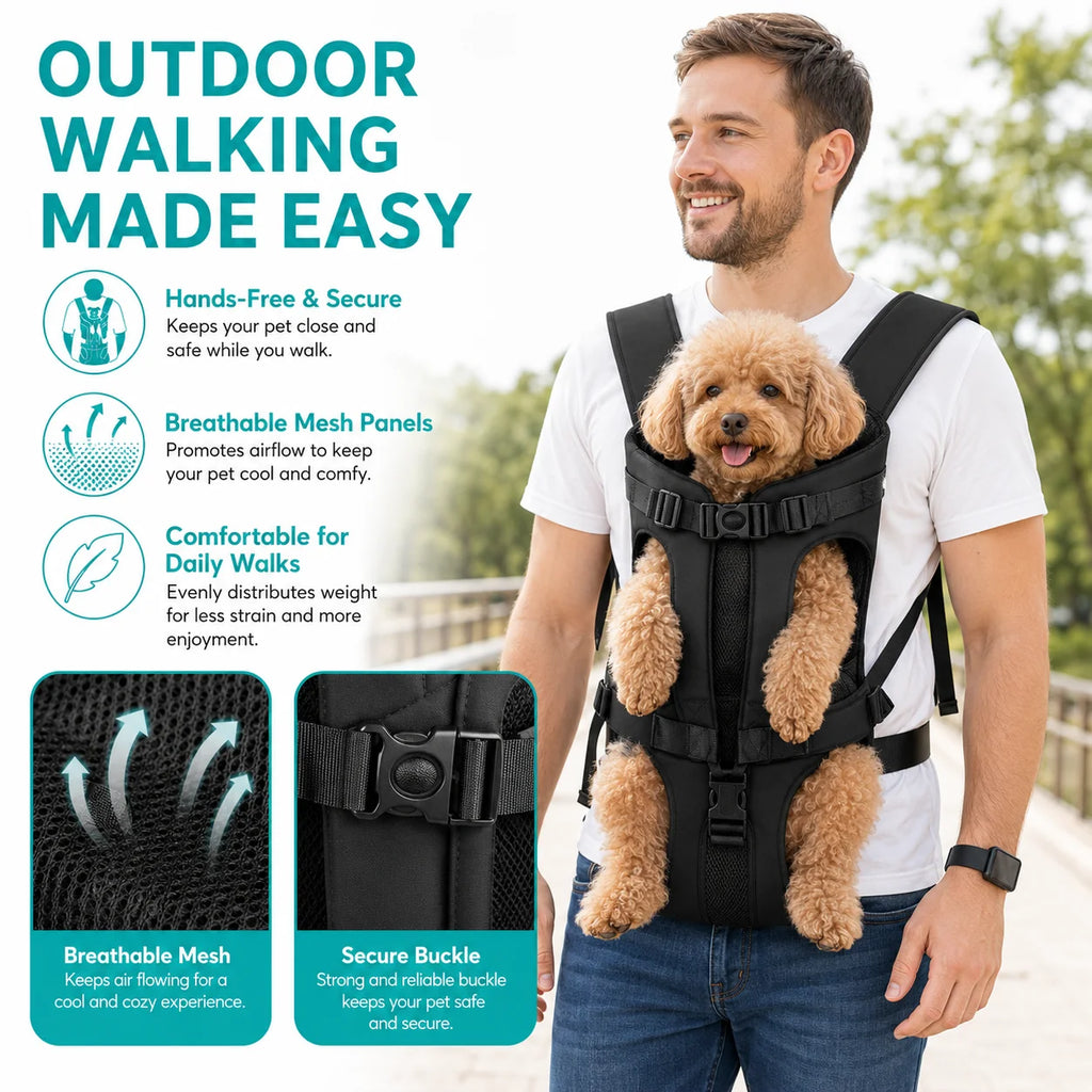 Front Travel Pet Backpack Carrier for Small Dogs