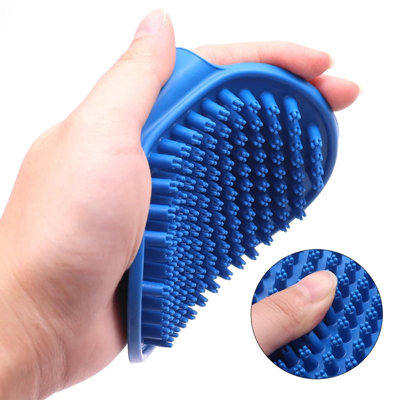 Rubber Massage Bath Brush with Adjustable Ring Handle