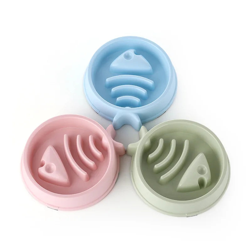 Anti-Choke Thickened Non-Slip Round Slow Food Bowl Cats Dogs
