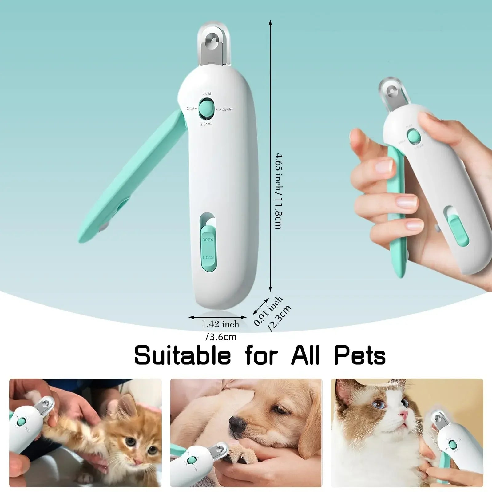 Adjustable Hole Pet Nail Trimmer for Small Large Dogs