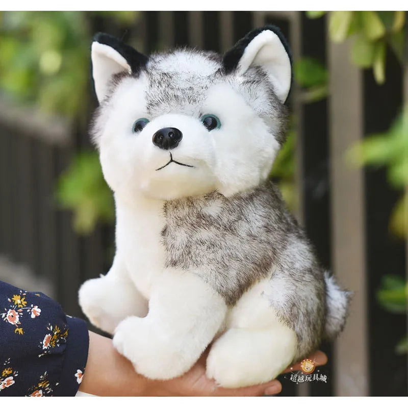 Cute Simulation Husky Dog Plush Toy Stuffed Doll Kids