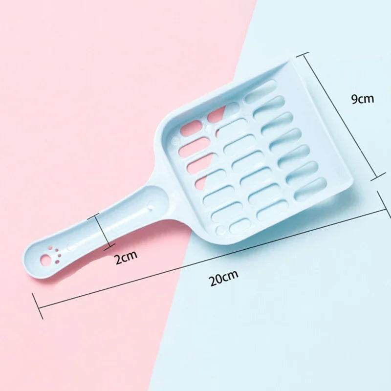 Cat litter sand scoop with marked dimensions: 20cm by 9cm