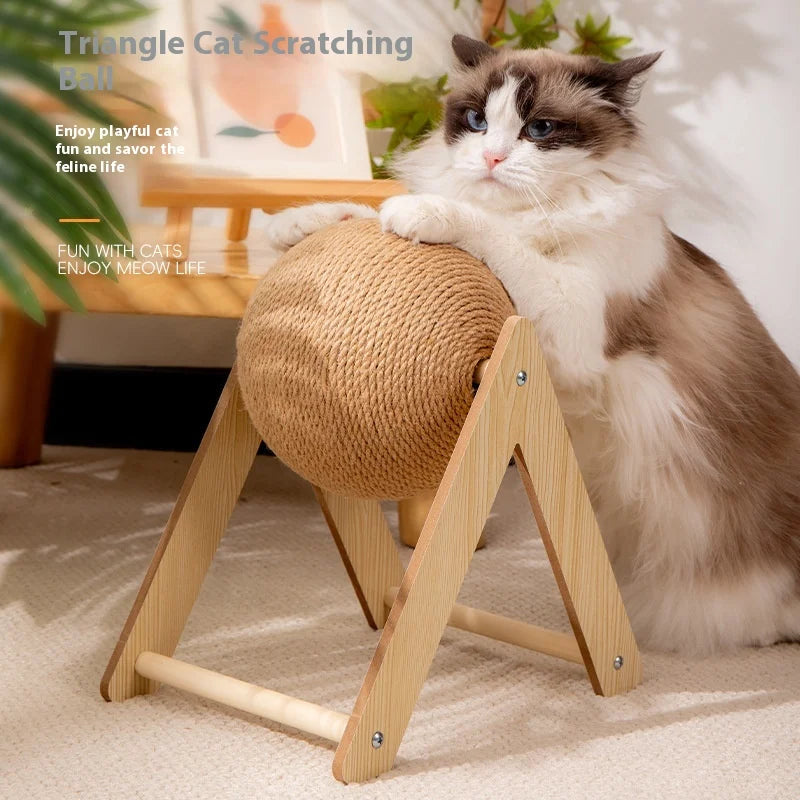 Cat Toy Scratch-ball - Vertical, Wear-resistant, Non-falling Off, Self-play Entertainment and Claw Grinding, Cat Scratch-ball