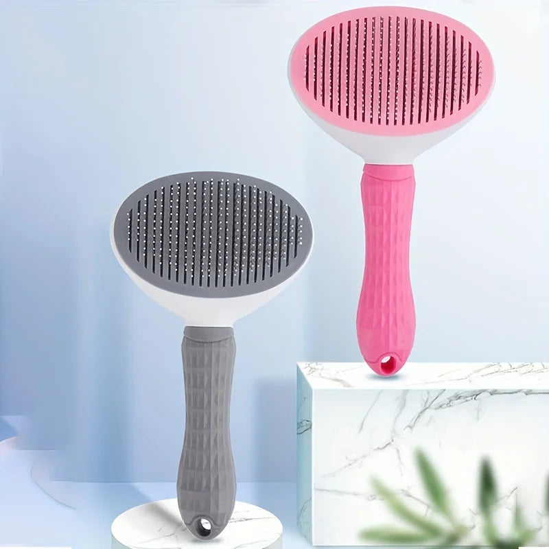One-Click Float Hair Removal Slicker Brush for Pets Grooming