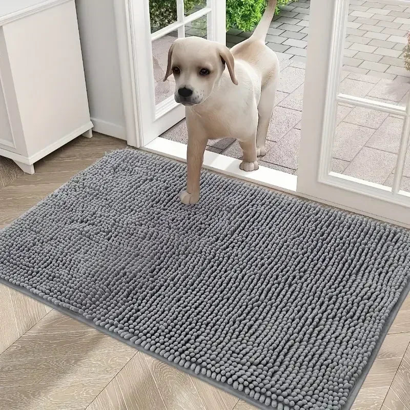 Absorbent Non-Slip Washable Dog Doormat for Muddy Paws