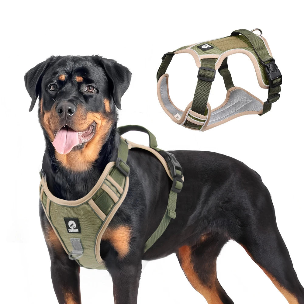 Army Reflective Oxford Dog Harness Vest Training Large | PawJoyKwT