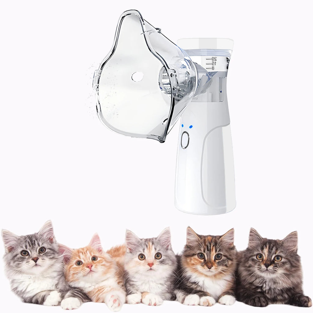 Handheld Pet Nebulizer Inhaler for Dogs Cats Respiratory Relief