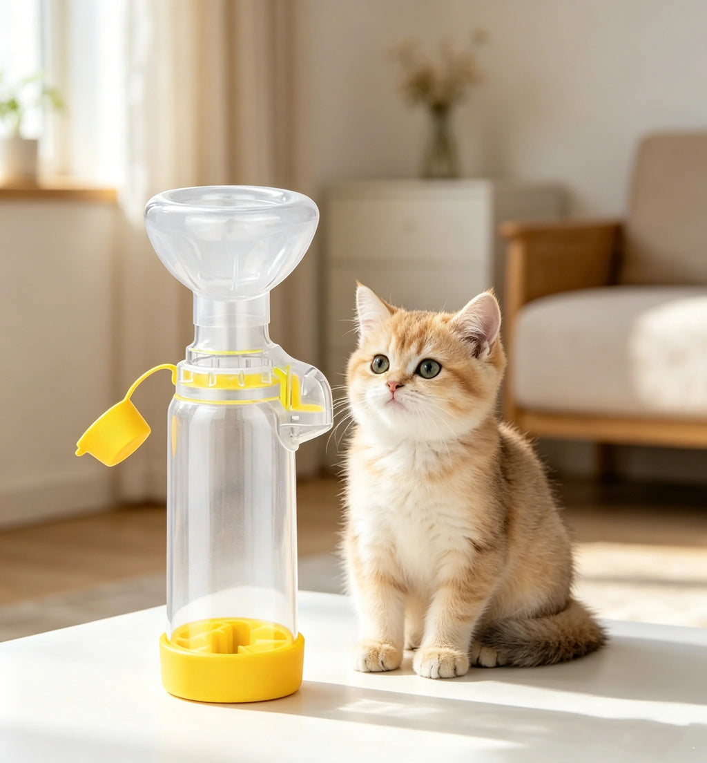 Portable Pet Aerosol Inhaler Spacer with Soft Mask for Cats Dogs