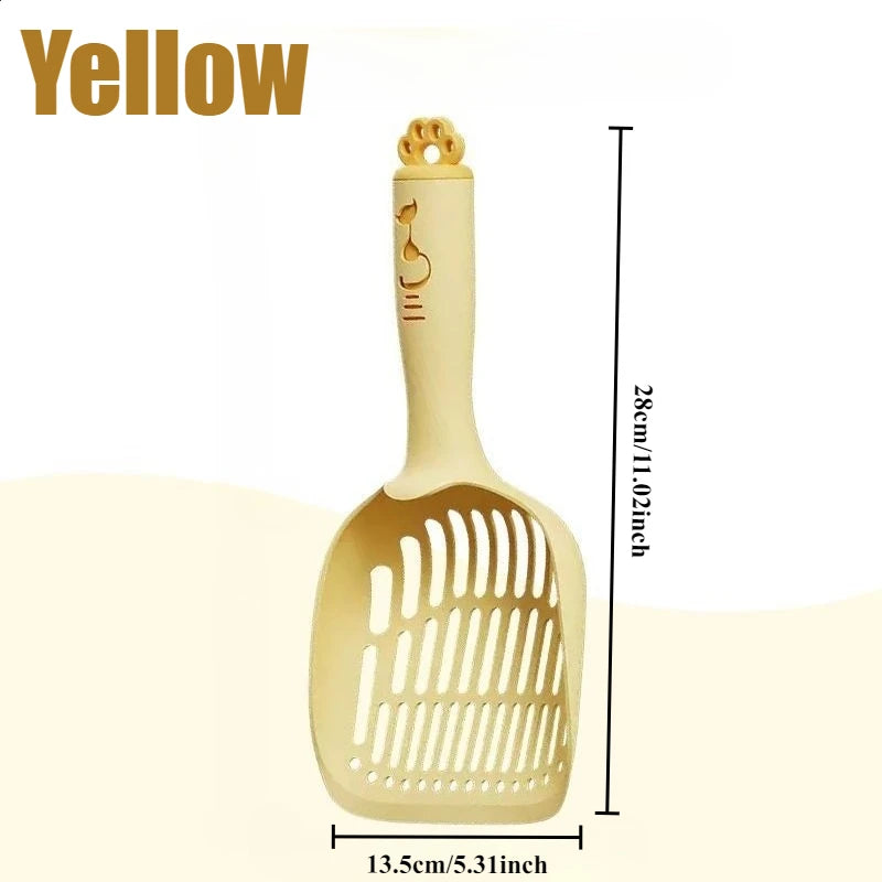 Cat Litter Shovel Grid Urine Sifter Long Handle Cleaning Tool