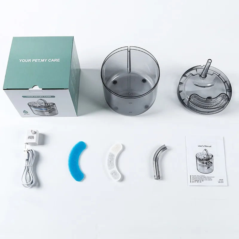 Smart Cat Water Fountain Quiet Tilted Design Energy Efficient Fresh Water Circulation