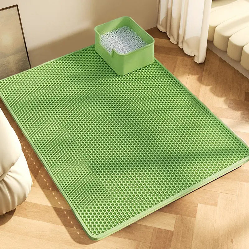 Cat Litter Mat Premium 2-Layer Sand Trapping Non-Slip Base