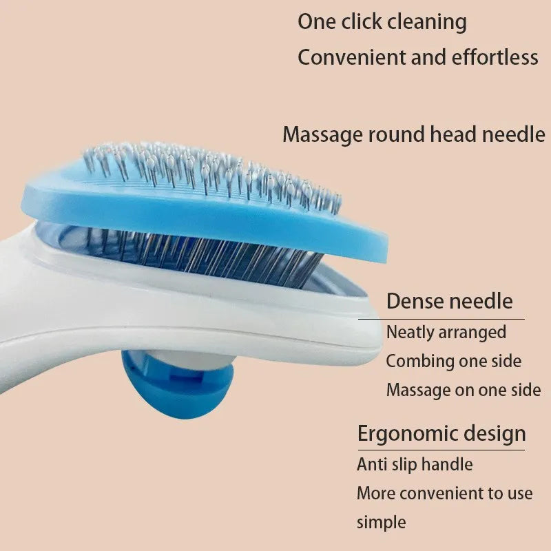Pet Hair Remover Grooming Brush for Dogs and Cats