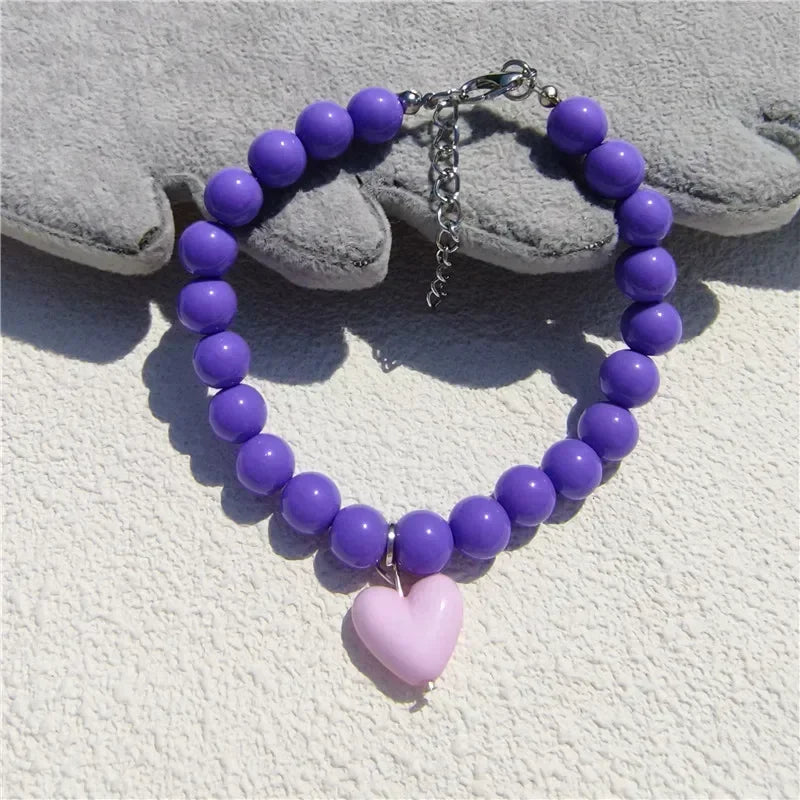 Cute Pearl Cat Collar Dog Princess Necklace Jewelry Wedding
