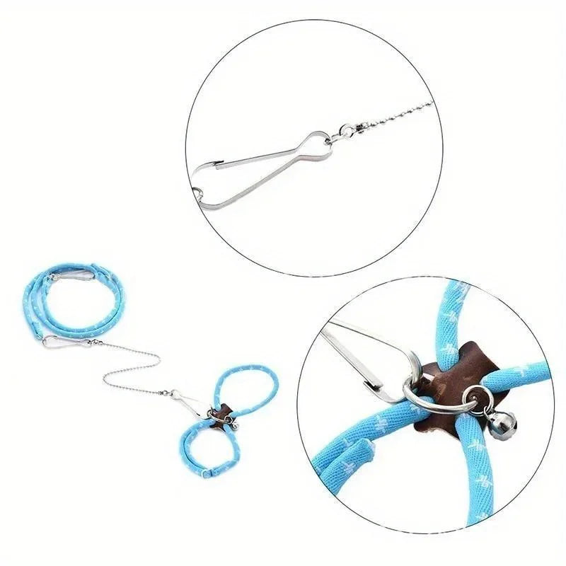 Adjustable Soft Strap Leash for Birds Hamsters Ferrets Small Pets