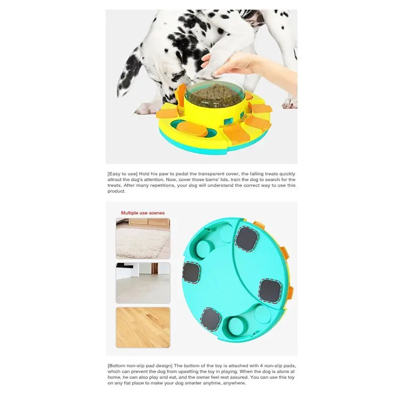 Slow Feeder Dry Food Treat Dispenser Enrichment Toy for Dogs