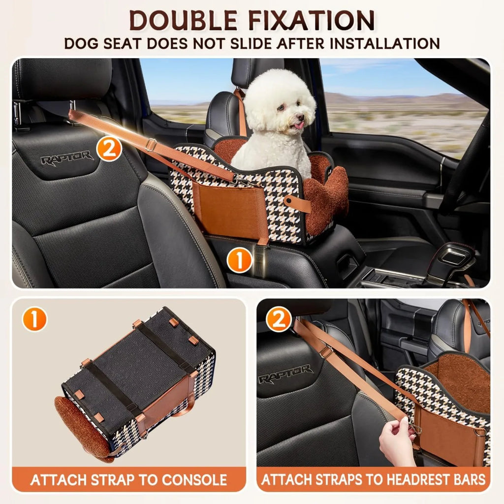 Portable Armrest Pet Car Seat Cushion for Small Dogs