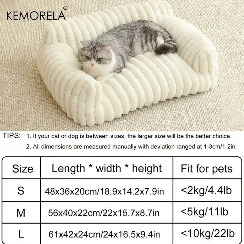 Soft Polyester Cat Sofa Bed Breathable All Seasons