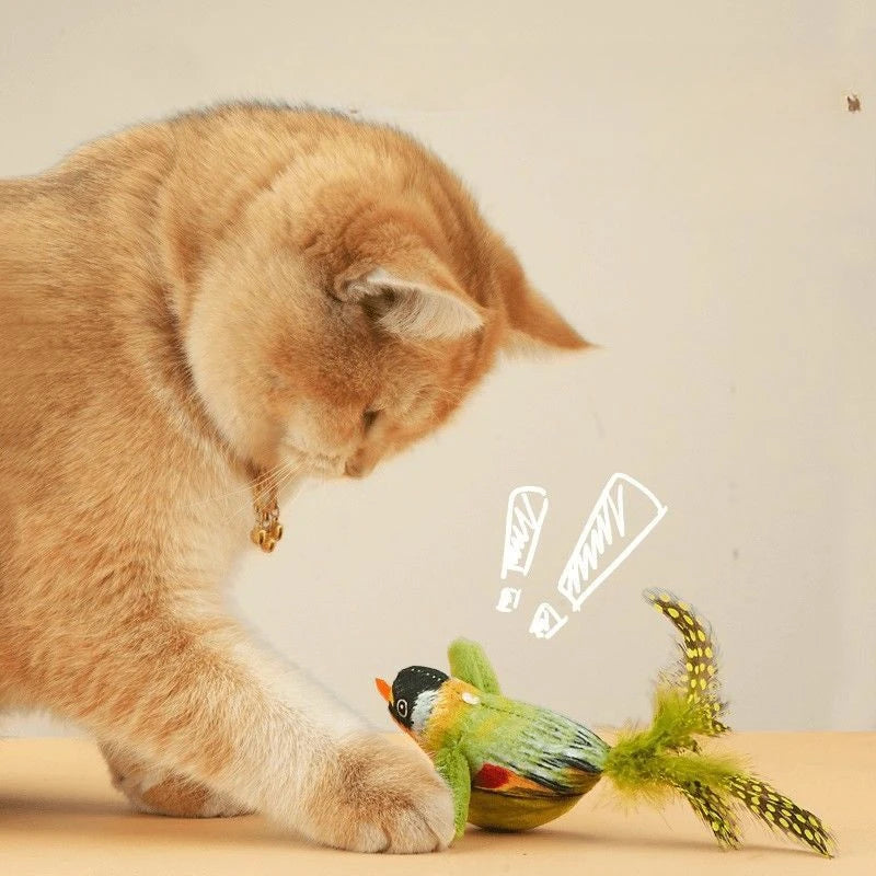 Wall-Hanging Bird Teaser Catnip Toy for Cats | PawJoyKwT