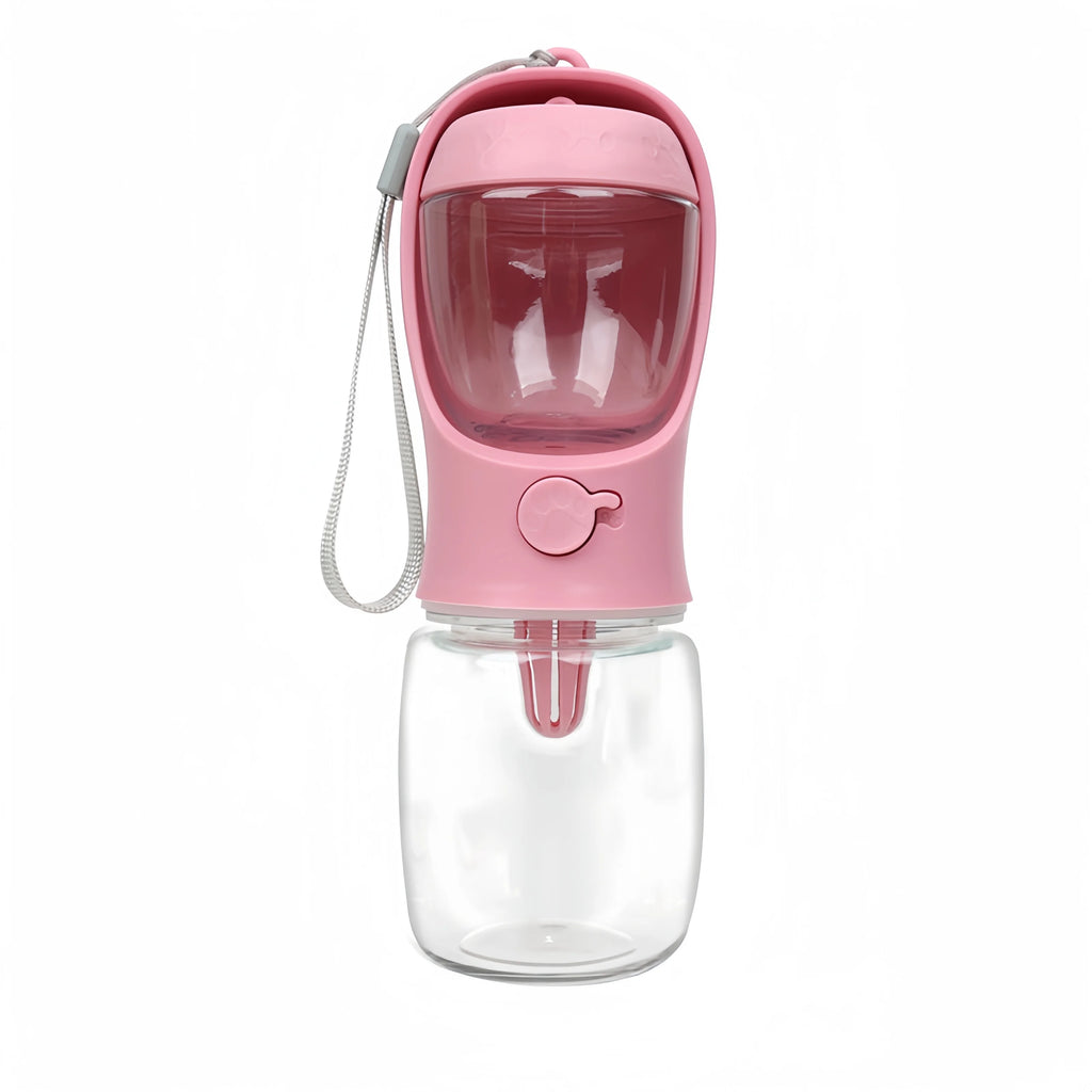 Portable Pet Water Bottle with Food Container for Travel