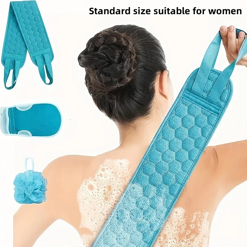 Korean Exfoliating Back Scrubber Bath Belt Towel Glove