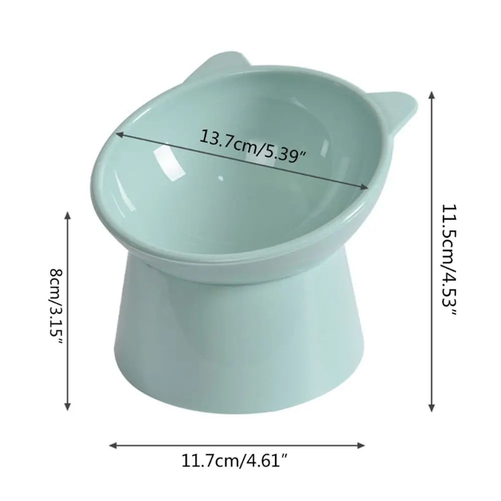 Slanted Elevated Dog Cat Feeder Bowl Food Water Feeding Cup