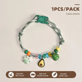 Cute Beaded Pet Collar Adjustable Bell Anti-Lost Cats Dogs