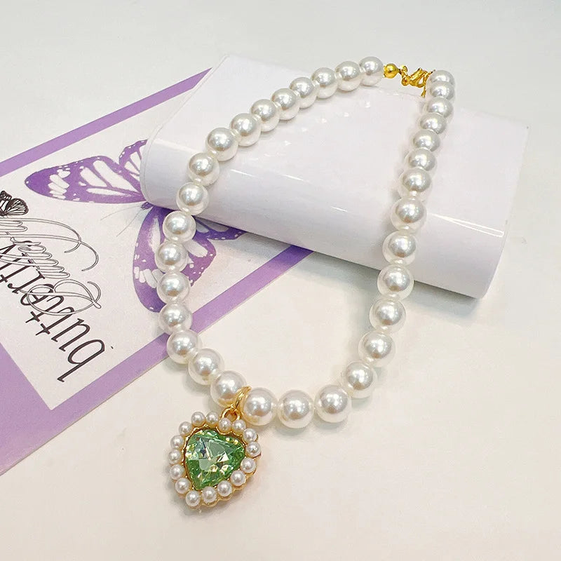Cute Pearl Cat Collar Adjustable Kitten Necklace Summer