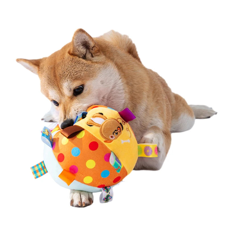 Interactive Ball Dog Toy for Aggressive Chewers with Bells