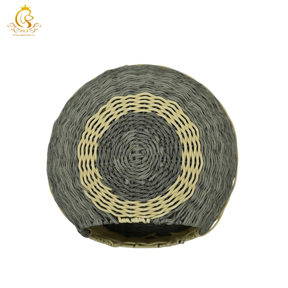 Rattan Pet House for Small Dogs Cats Cute Animal Home