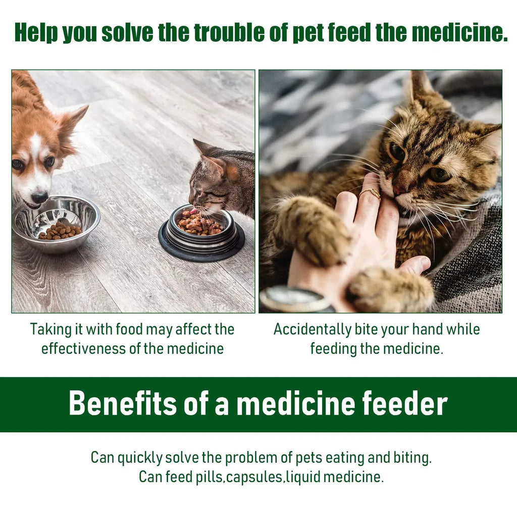 Pet Pill Dispenser Stick for Cats & Dogs Medication Feeder