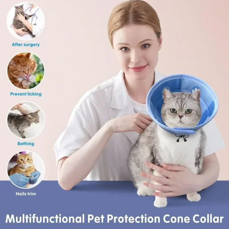Soft Cat Cone Collar Recovery Elizabethan Post Surgery Pets