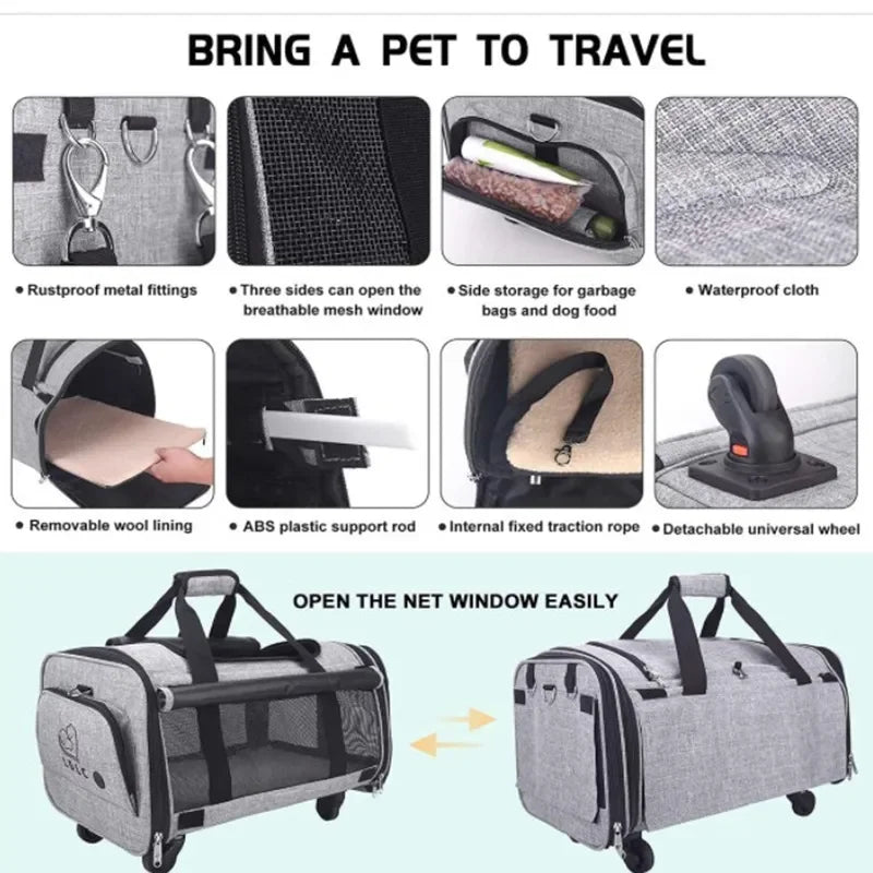 Airline Approved Soft Sided Dog Cat Carrier Bag