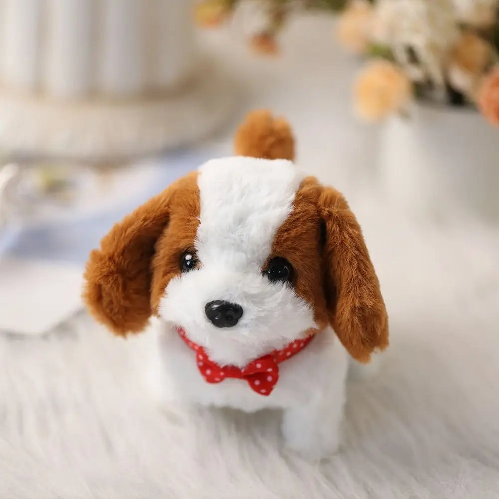 Interactive Walking Robot Puppy Plush Toy Tail Wagging Barking