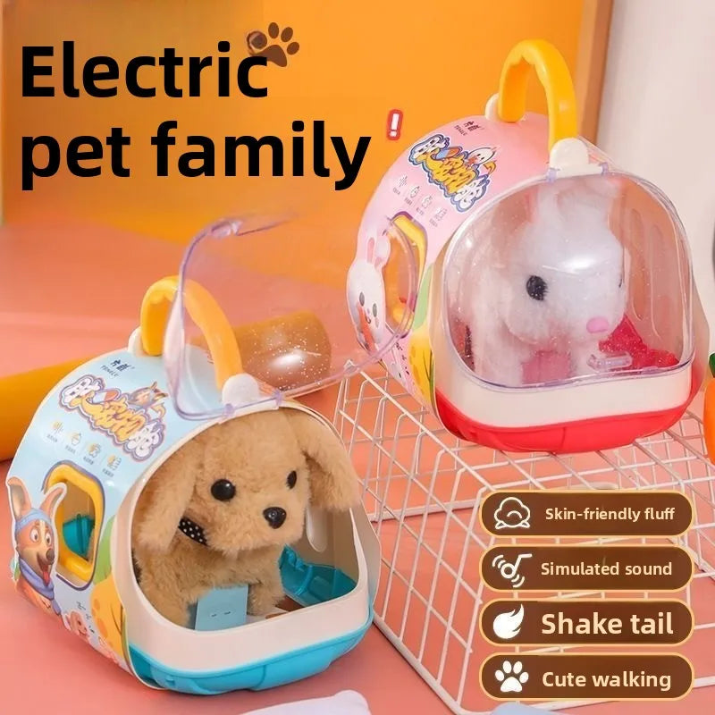 Electric Plush Animal Toy Set with Sound for Kids Boys Girls