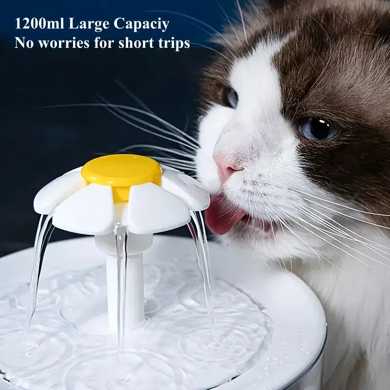 1.2L Silent Cat Water Fountain USB with Filter Foam