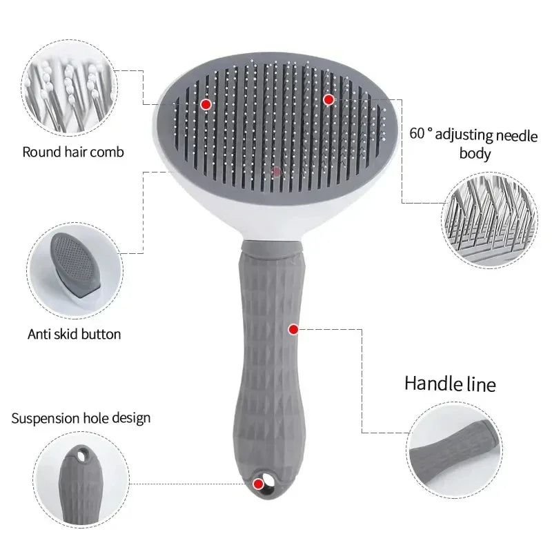 Self-Cleaning Pet Grooming Dematting Brush for Pets