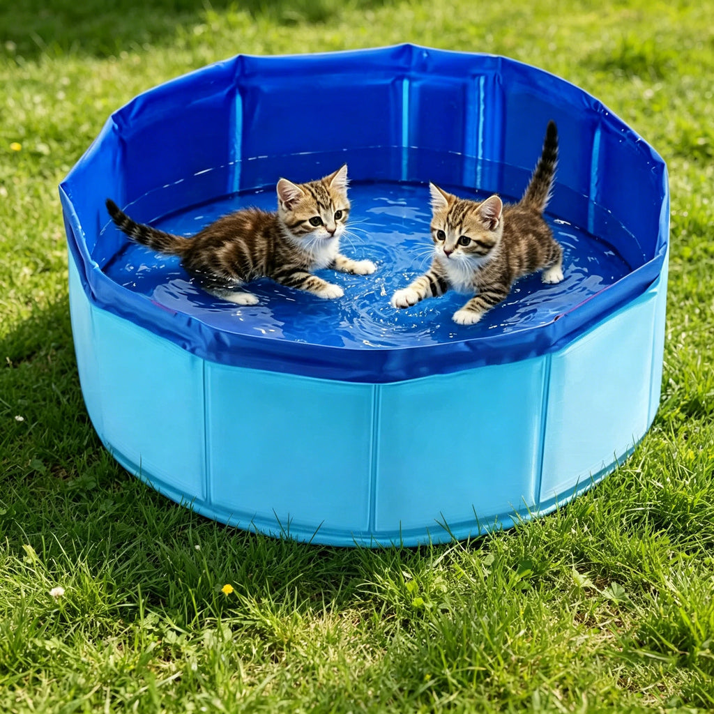 Outdoor Blue Water Play Pool for Pets | PawJoyKwT