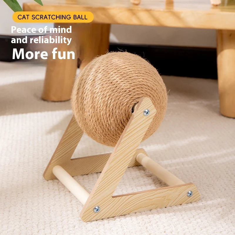 Cat Toy Scratch-ball - Vertical, Wear-resistant, Non-falling Off, Self-play Entertainment and Claw Grinding, Cat Scratch-ball
